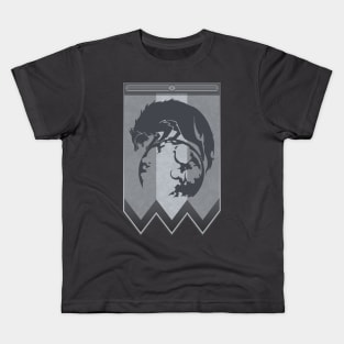 Fire Emblem 3 Houses: Ashen Wolves Banner (Grey) Kids T-Shirt